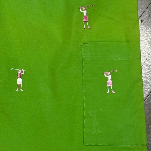 LILLY PULITZER TEE TIME PUTTER CAPRI PANTS SiZE 8 Green - Picture 8 of 8